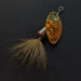 Vintage  Yakima Bait Vibric Rooster Tail, 1/4oz brown/gold spinning lure #23429