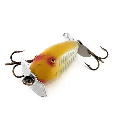 Vintage Creek Chub Injured Minnow , 3/16oz yellow fishing lure #23433