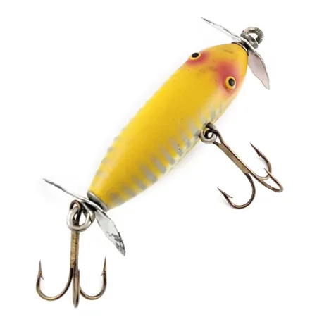 Vintage Creek Chub Injured Minnow , 3/16oz yellow fishing lure #23433