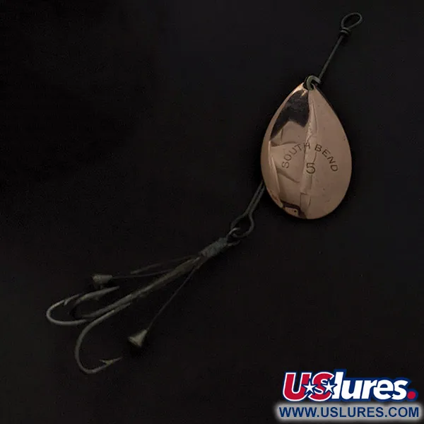 Vintage   Vintage South Bend Spinner 5, 1/4oz nickel/copper spinning lure #23438