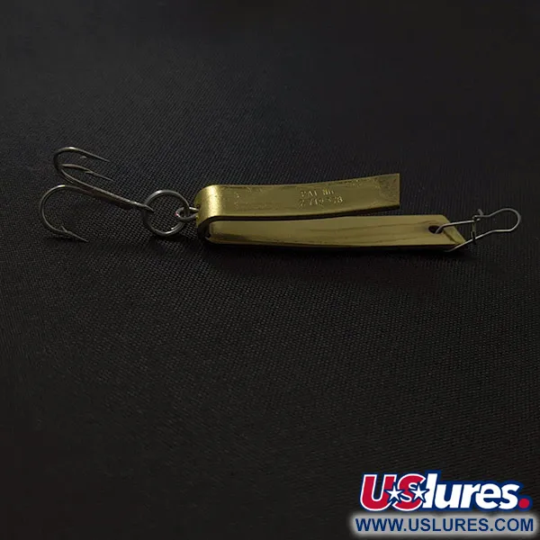 Vintage  Luhr Jensen Super-Duper 503, 1/8oz golden/red fishing spoon #23446