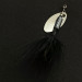 Vintage  Yakima Bait Worden's Original Rooster Tail , 3/32oz silver/black spinning lure #23452