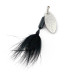 Vintage  Yakima Bait Worden's Original Rooster Tail , 3/32oz silver/black spinning lure #23452