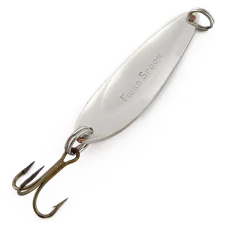 Vintage Acme Fiord Spoon, 1/4oz nickel/orange fishing spoon #23455