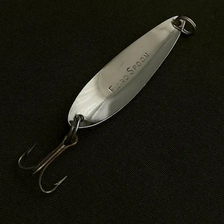 Vintage Acme Fiord Spoon, 1/4oz nickel/orange fishing spoon #23455