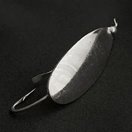 Vintage Johnson Silver Minnow , 1/4oz nickel fishing spoon #23458