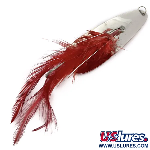 Vintage  Eppinger Dardevle Feathered Weedless Detroit, 1oz Red Devle fishing spoon #23459