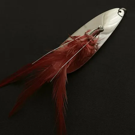 Vintage Eppinger Dardevle Feathered Weedless Detroit, 1oz Red Devle fishing spoon #23459