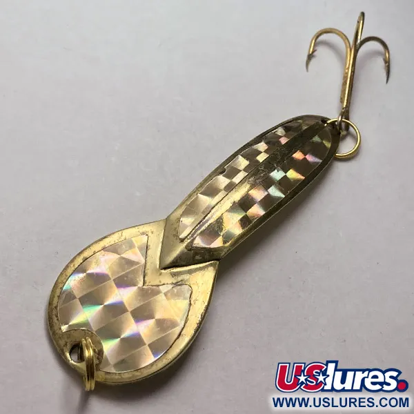 Vintage   Glen Evans Loco 3, 3/5oz gold fishing spoon #23460