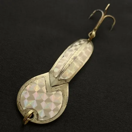 Vintage Glen Evans Loco 3, 3/5oz gold fishing spoon #23460