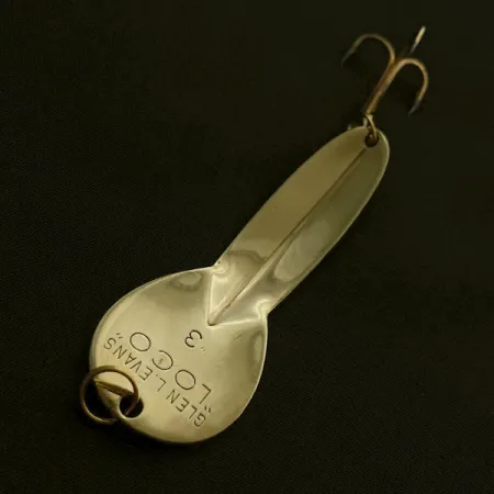 Vintage Glen Evans Loco 3, 3/5oz gold fishing spoon #23460