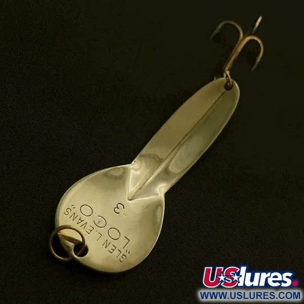 Vintage   Glen Evans Loco 3, 3/5oz gold fishing spoon #23460