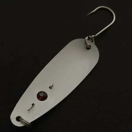 Vintage Red Eye Lures Red Eye Evil Eye, 3/16oz white/yellow/red eye fishing spoon #23463