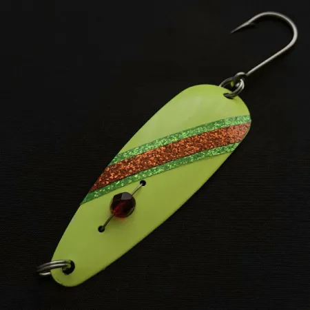 Vintage Red Eye Lures Red Eye Evil Eye, 3/16oz white/yellow/red eye fishing spoon #23463