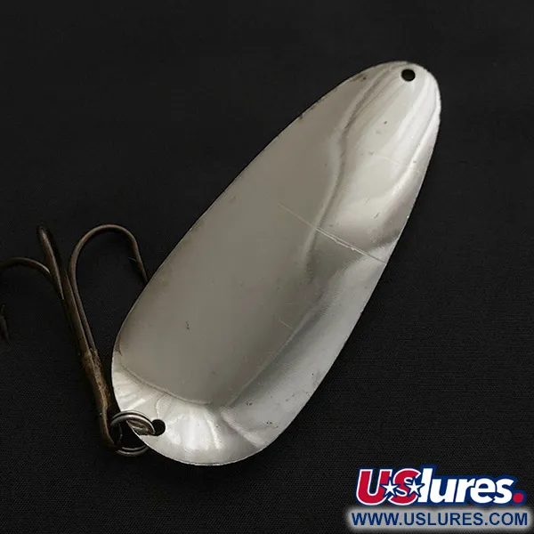 Vintage  Lindy / Little Joe Lindy Gator , 1 2/3oz nickel/chartreuse fishing spoon #23465