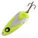 Vintage  Lindy / Little Joe Lindy Gator , 1 2/3oz nickel/chartreuse fishing spoon #23465