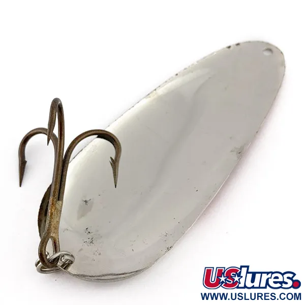 Vintage  Lindy / Little Joe Lindy Gator , 1 2/3oz red/white/nickel fishing spoon #23466