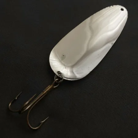 Vintage Lindy / Little Joe Lindy Gator , 1 2/3oz red/white/nickel fishing spoon #23466