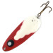 Vintage  Lindy / Little Joe Lindy Gator , 1 2/3oz red/white/nickel fishing spoon #23466