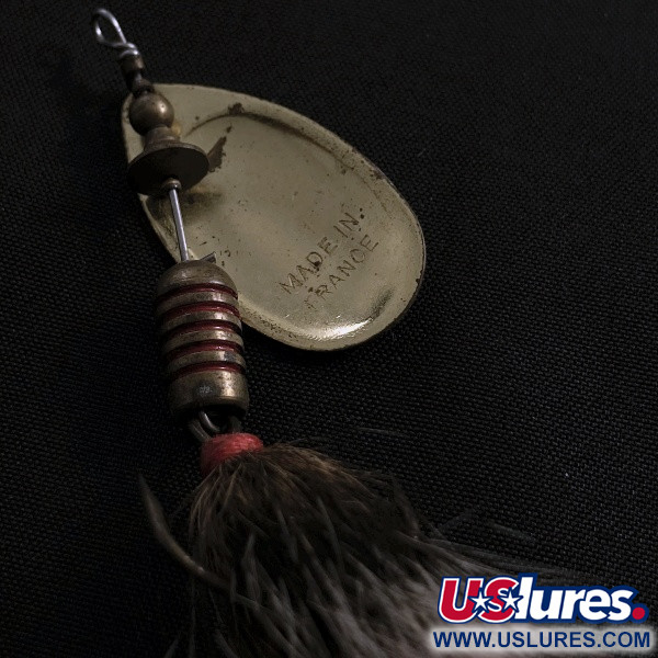 Vintage   Mepps Aglia 3 dressed (squirrel tail)  (1960s), 1/4oz brass spinning lure #23488