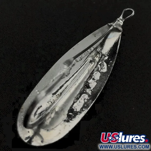 Vintage   Johnson Silver Minnow Weedless, 1/3oz nickel fishing spoon #23491