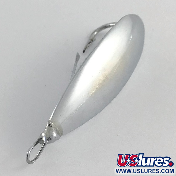 Vintage   Johnson Silver Minnow Weedless, 1/3oz nickel fishing spoon #23491