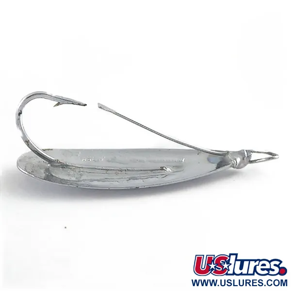 Vintage   Johnson Silver Minnow Weedless, 1/3oz nickel fishing spoon #23491