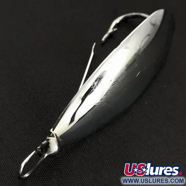 Vintage   Johnson Silver Minnow Weedless, 1/3oz nickel fishing spoon #23491