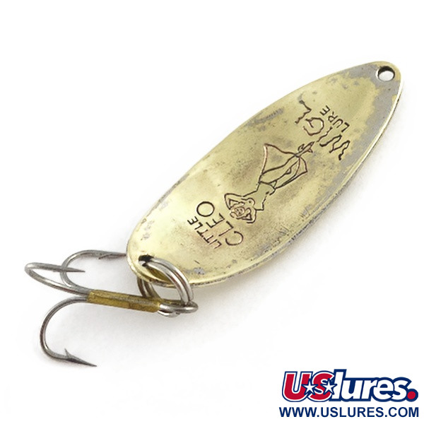Vintage  Seneca Little Cleo (Hula Girl), 1/2oz gold fishing spoon #23492