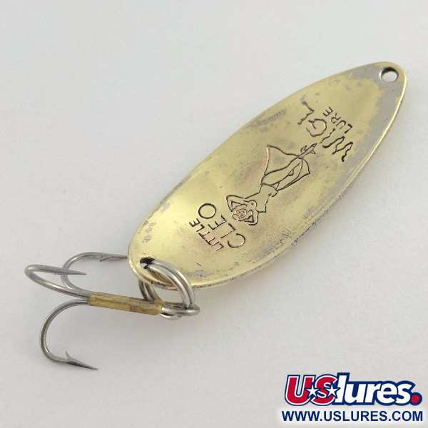 Vintage  Seneca Little Cleo (Hula Girl), 1/2oz gold fishing spoon #23492