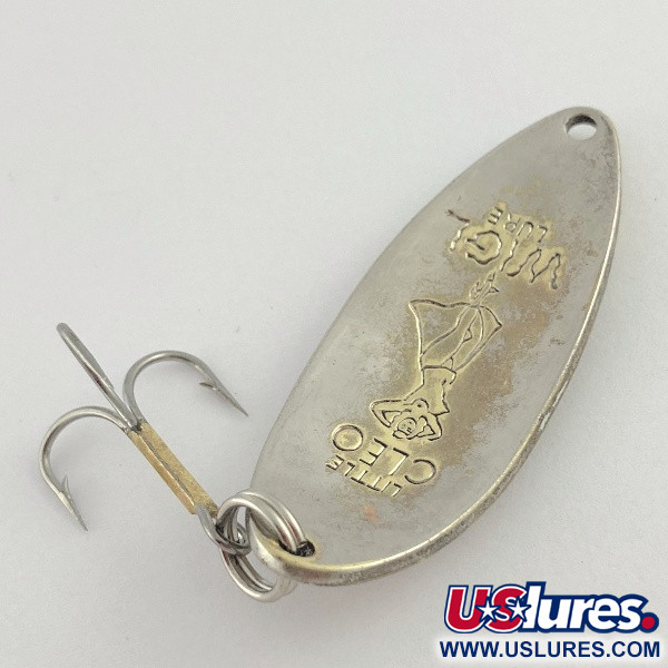 Vintage  Seneca Little Cleo (Hula Girl) , 1/2oz nickel/gold fishing spoon #23493