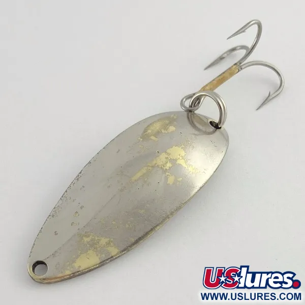 Vintage Seneca Little Cleo (Hula Girl) , 1/2oz nickel/gold fishing spoon #23493
