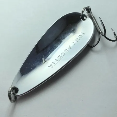 Vintage Tony Accetta 7, 3/4oz nickel fishing spoon #23497