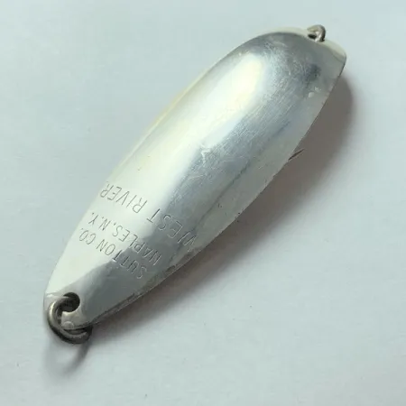 Vintage Sutton Spoon West River, 1/3oz silver/copper fishing spoon #23499