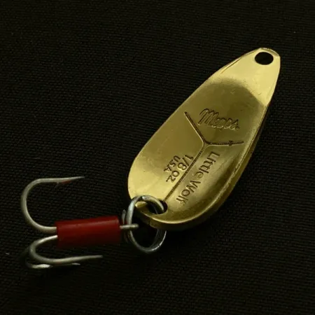 Vintage Mepps Little Wolf, 1/8oz Brown Trout fishing spoon #23500