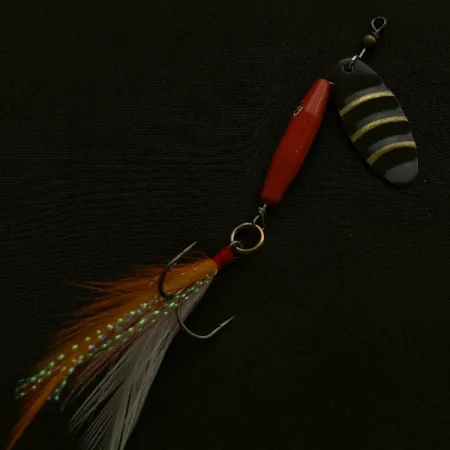 Vintage Worth #301, 1/3oz red/black/gold spinning lure #23504