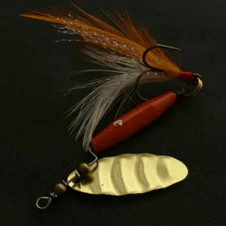 Vintage Worth #301, 1/3oz red/black/gold spinning lure #23504