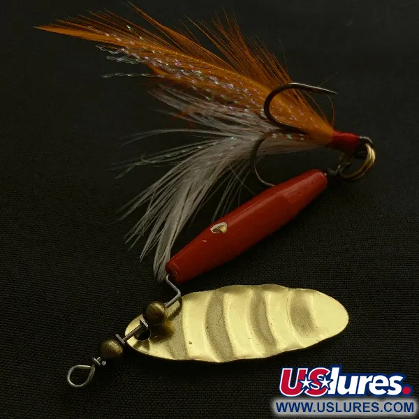 Vintage Worth #301, 1/3oz red/black/gold spinning lure #23504