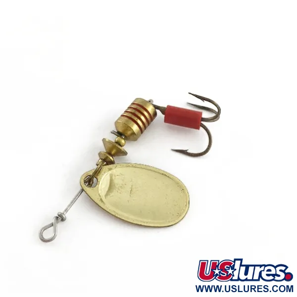 Vintage   Mepps Aglia 1, 1/8oz gold spinning lure #23506