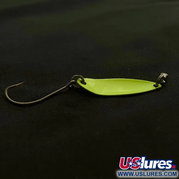 Vintage Hildebrandt Spinners Hildebrandt Little Shaver 3, 1/16oz pearl/green fishing spoon #23507