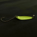 Vintage  Hildebrandt Spinners Hildebrandt Little Shaver 3, 1/16oz pearl/green fishing spoon #23507