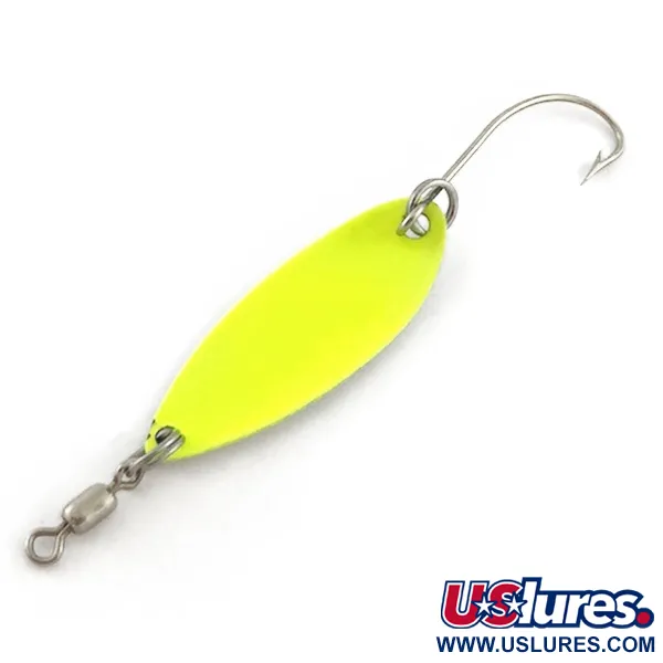 Vintage Hildebrandt Spinners Hildebrandt Little Shaver 3, 1/16oz pearl/green fishing spoon #23507