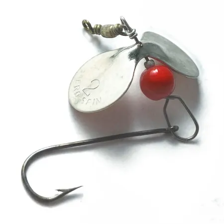 Vintage Aeroplane Spinner Aero spin 2, 1/16oz silver/copper spinning lure #23508