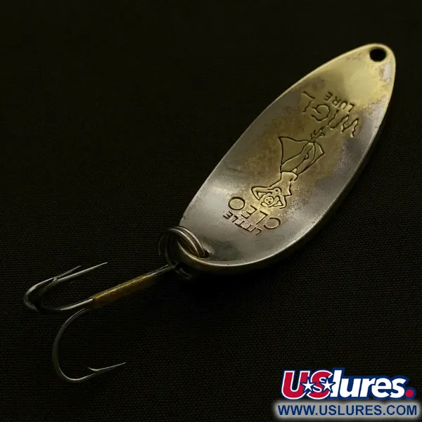 Vintage Seneca Little Cleo (Hula Girl) , 1/2oz nickel/gold fishing spoon #23514