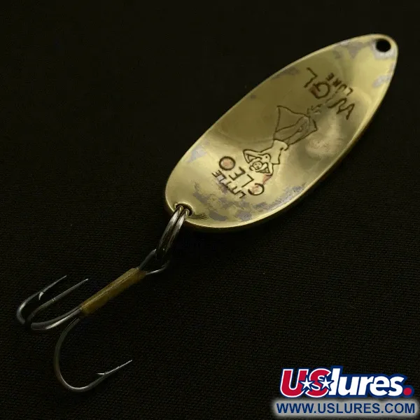 Vintage Seneca Little Cleo (Hula Girl) , 1/2oz nickel/gold fishing spoon #23515