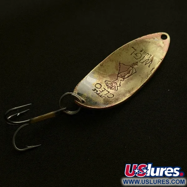 Vintage  Seneca Little Cleo (Hula Girl) , 1/2oz nickel/gold fishing spoon #23518