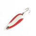 Vintage   Dura Pack Spoon, 3/16oz nickel/white/red fishing spoon #23520