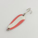 Vintage   Dura Pack Spoon, 3/16oz nickel/white/red fishing spoon #23520