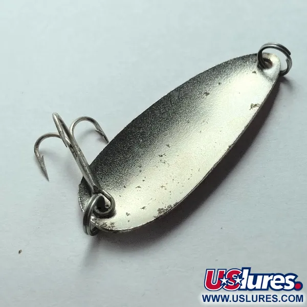 Vintage  Dura-Pak  Dura Pack Spoon, 3/16oz nickel/white/red fishing spoon #23520