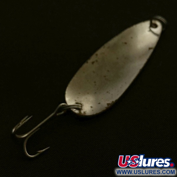 Vintage   Dura Pack Spoon, 3/16oz nickel/white/red fishing spoon #23520